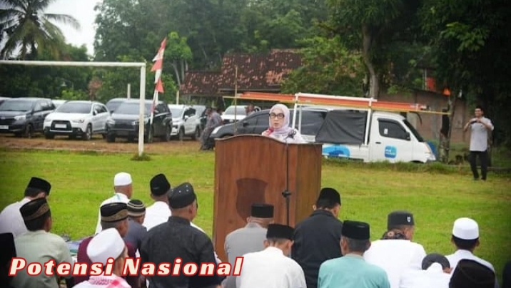 Bupati Way Kanan Ayu Asalasiyah Salat Idul Fitri 1447 H di Negeri Agung, Ajak Perkuat Persatuan