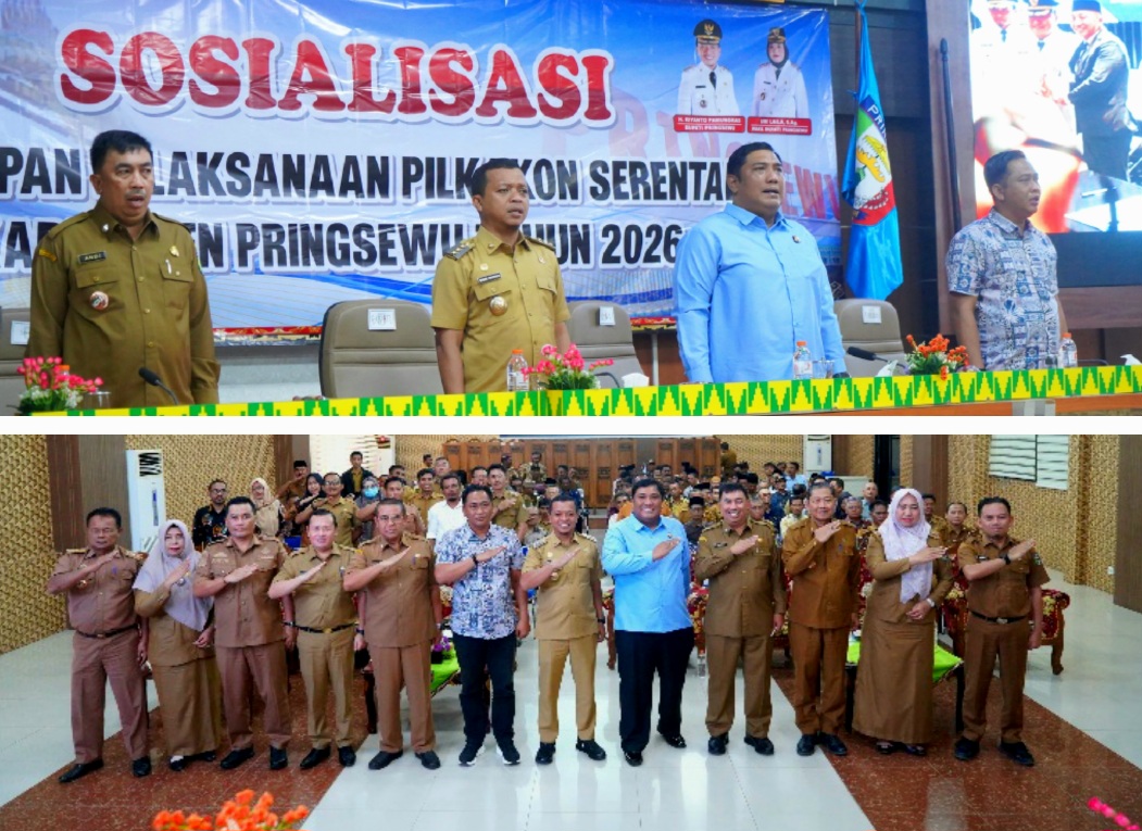 Pemkab Pringsewu Sosialisasikan Tahapan Pelaksanaan Pemilihan Kepala Pekon Serentak 2026
