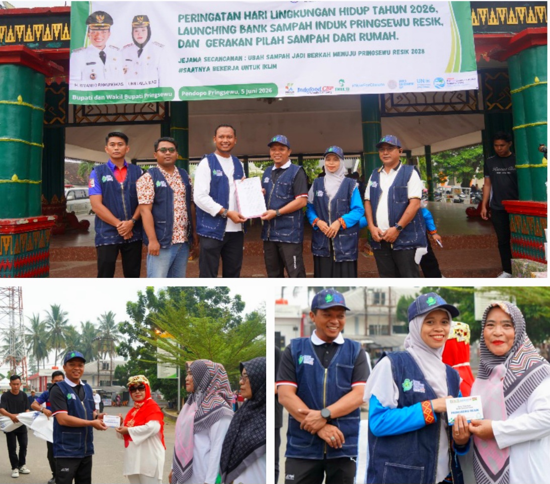 Bupati Pringsewu Launching Bank Sampah Induk Pringsewu Resik & Gerakan Pilah Sampah Dari Rumah