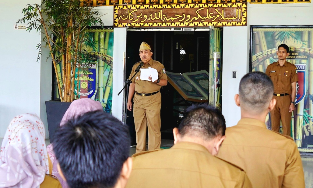 APEL PAGI SEKRETARIAT DAERAH PRINGSEWU, BAPENDA CEK STATUS PAJAK KENDARAAN ASN