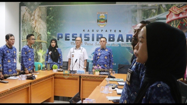 Pemkab Pesibar Ikuti Peluncuran Nasional E-Learning ASN Berintegritas Oleh KPK Dan Lan RI