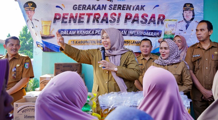 Pemkab Pringsewu Adakan Gerakan Serentak Penetrasi Pasar Di Kecamatan Sukoharjo 