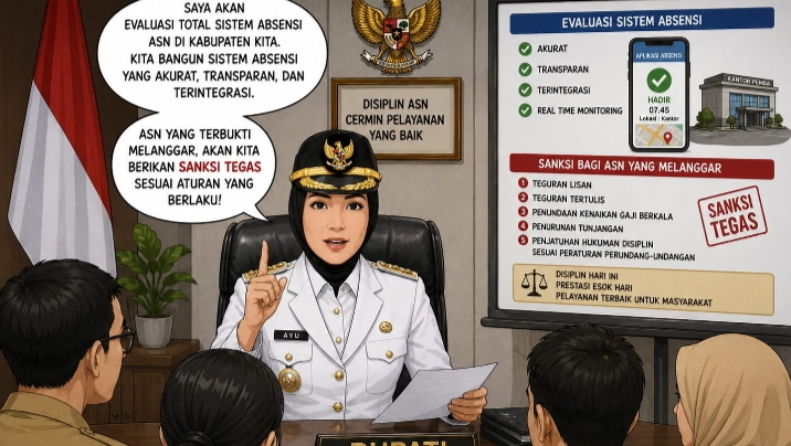 Bupati Way Kanan Tegaskan Evaluasi Sistem Absensi ASN, Siap Beri Sanksi bagi Pelanggar Disiplin