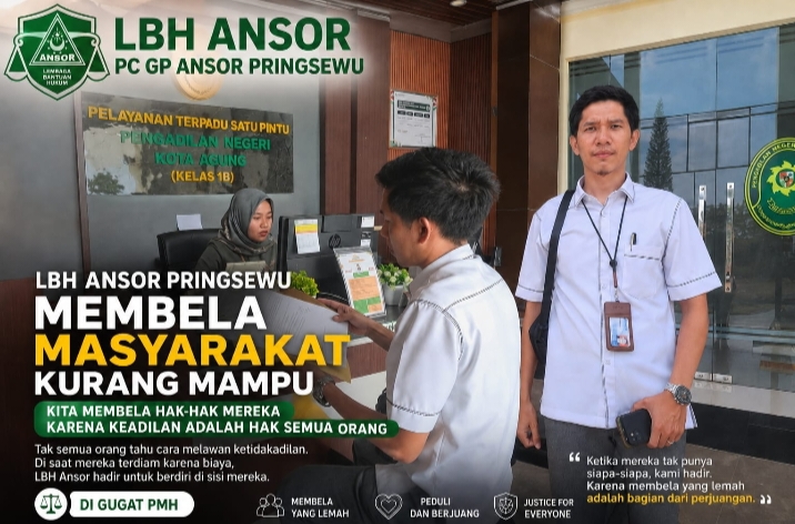Sengketa Utang Rp6 Juta Berujung Gugatan Perdata, LBH Ansor Pringsewu Dampingi Pasangan Warga Hadapi Persidangan
