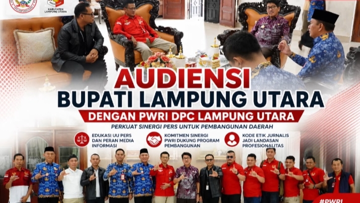 PWRI Lampung Utara Audiensi Perdana dengan Bupati Hamartoni Ahadis, Perkuat Sinergi Pers untuk Pembangunan Daerah