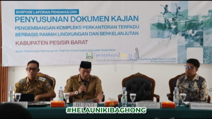 Bupati Dedi Irawan Siapkan Ibu kota Pemerintahan Hijau, Pemkab Pesibar Mulai Susun Kajian Perkantoran Terpadu. 