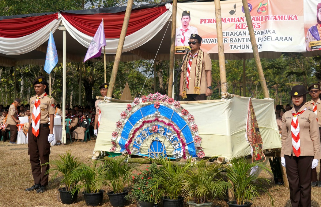 Bupati Pringsewu Pimpin Upacara Hari Pramuka Ke-65