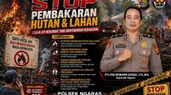 Polsek Ngaras Imbau Warga Stop Bakar Hutan dan Lahan Saat Musim Kemarau