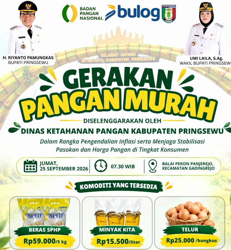 Pemkab Pringsewu Adakan Gerakan Pangan Murah Mandiri
