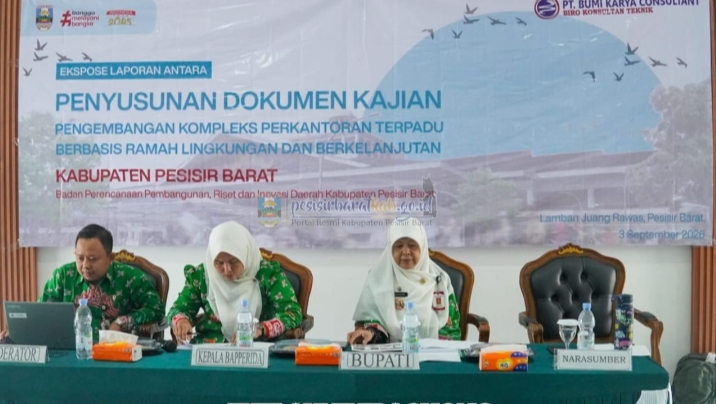 Menuju Perkantoran Masa Depan Pemkab Pesibar Matangkan Konsep Kawasan Terpadu Dan Ramah Lingkungan.    