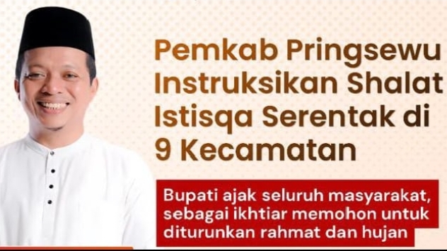 Pemkab Pringsewu Intruksi Gelar Salat Istisqa Serentak di 9 Kecamatan, Bupati Ajak Warga Bersama Memohon Hujan