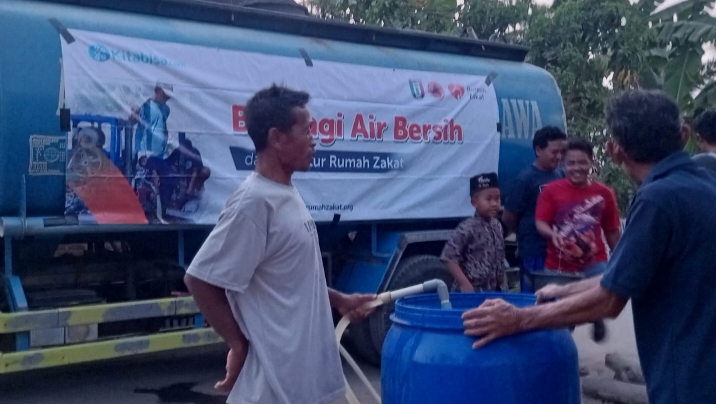 Warga Pekon Candiretno, Dusun Jatirejo Terima Bantuan Air Bersih dari Rumah Zakat