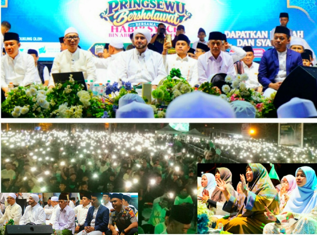 Ribuan Syekhermania Padati Acara Pringsewu Bershalawat