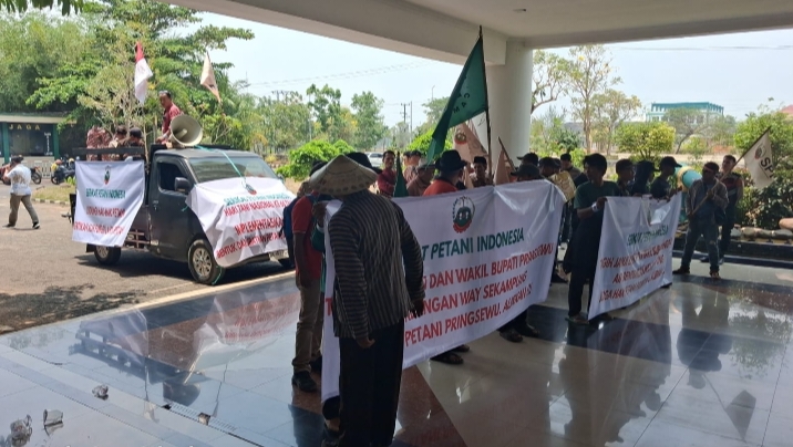 Petani Pringsewu Pertanyakan Distribusi Air Way Sekampung, SPI Tagih Janji Pemkab