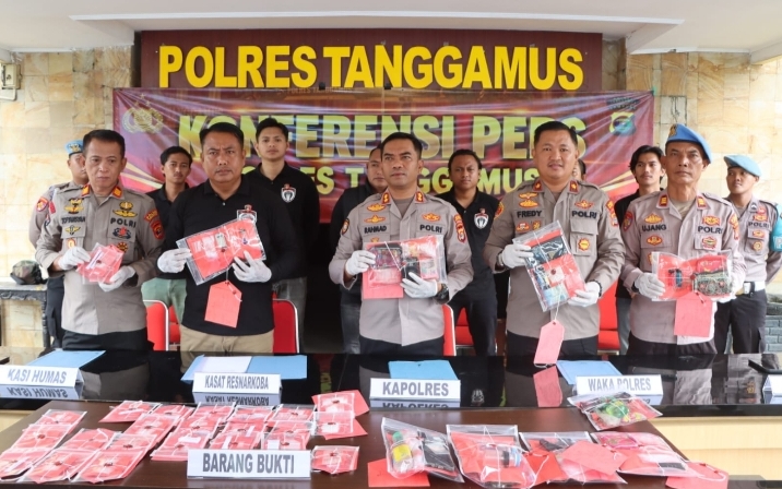 Operasi Antik Krakatau 2026, Polres Tanggamus Ungkap 25 Kasus Narkotika dan Amankan 27 Tersangka