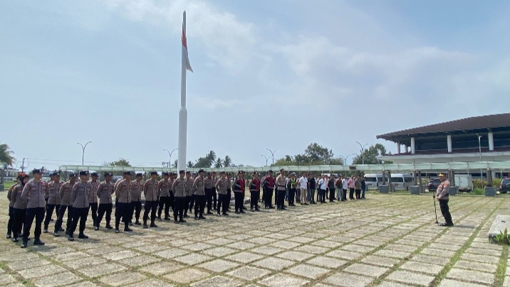 Polres Pesisir Barat Gelar Pengamanan Deklarasi Damai Pilperatin Kabupaten Pesisir Barat Tahun 2026