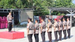 Kapolres Pesisir Barat Pimpin Upacara Sertijab Sejumlah Pejabat dan Kapolsek