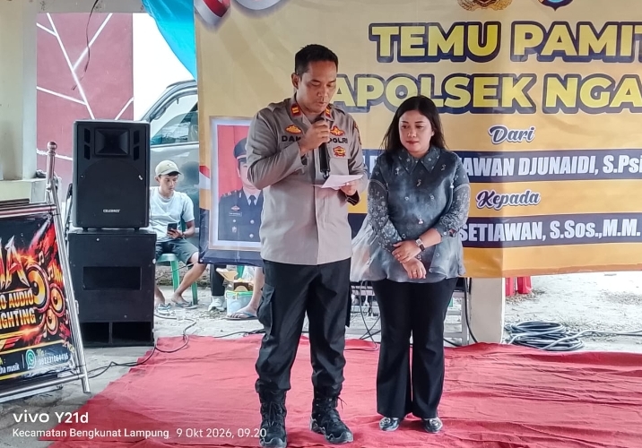 Temu Pamit Kapolsek Ngaras, IPTU Doni Dermawan Djunaidi Serahkan Tugas kepada IPTU Dani Setiawan