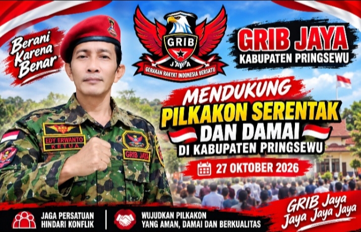 GRIB JAYA Pringsewu Serukan Pilkakon 2026 Aman dan Damai, Warga Diingatkan Hindari Provokasi