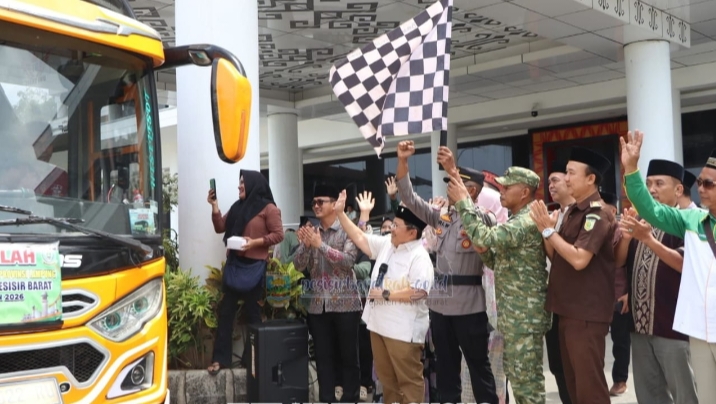 Lepas Kafilah MTQ Ke-53 Lampung,Wakil Bupati Pesisir Barat Harapkan Prestasi Terbaik. 
